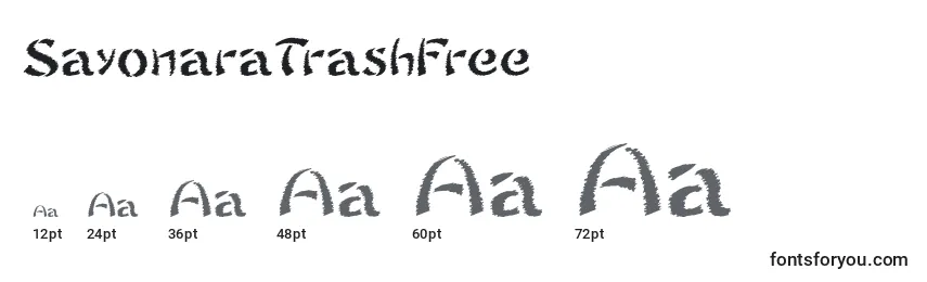 Размеры шрифта SayonaraTrashFree (24163)