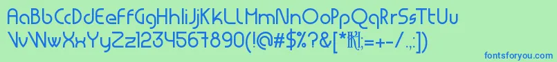 Więcej informacji o czcionce MsdRegular Czcionka MsdRegular – niebieskie czcionki na zielonym tle