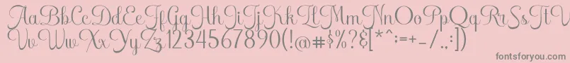 Police FreshcaRegular – polices grises sur fond rose