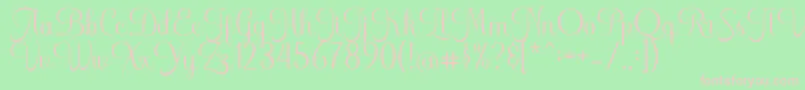 More about FreshcaRegular Font FreshcaRegular Font – Pink Fonts on Green Background