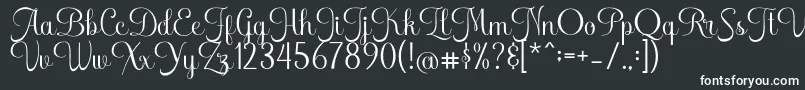 FreshcaRegular Font – White Fonts on Black Background