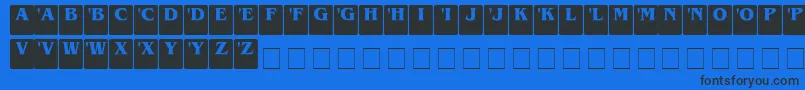 フォントDropcapsSerif – 黒い文字の青い背景