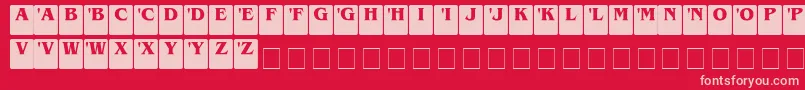 DropcapsSerif Font – Pink Fonts on Red Background