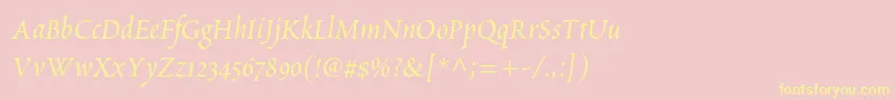 Poeticastd Font – Yellow Fonts on Pink Background