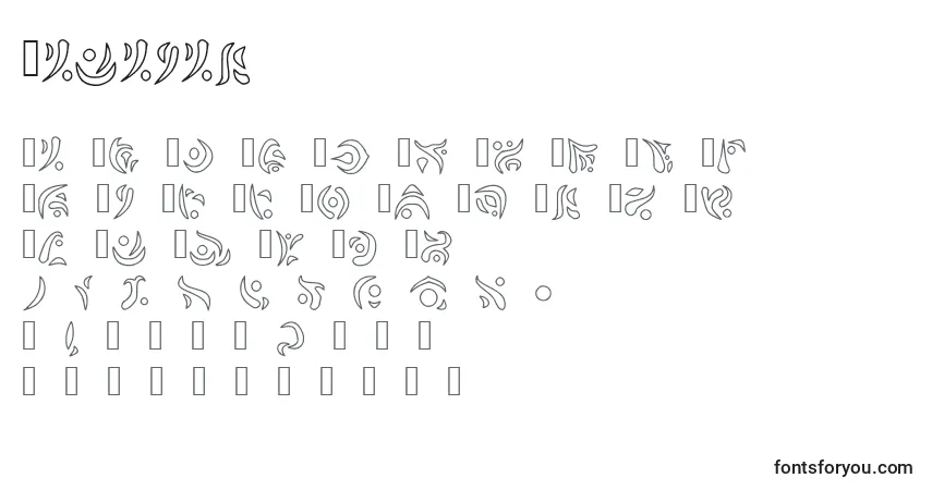 Schriftart Navalar – Alphabet, Zahlen, spezielle Symbole
