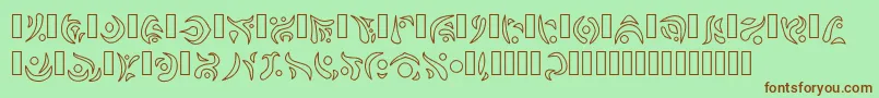 Navalar Font – Brown Fonts on Green Background