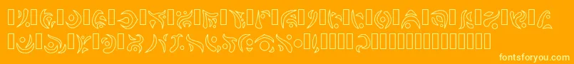 Navalar Font – Yellow Fonts on Orange Background