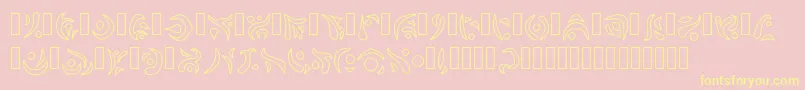 Navalar Font – Yellow Fonts on Pink Background