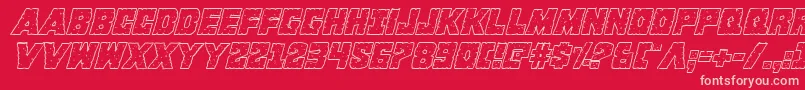 Kcommandoshadowital Font – Pink Fonts on Red Background