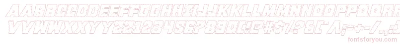 Kcommandoshadowital Font – Pink Fonts on White Background