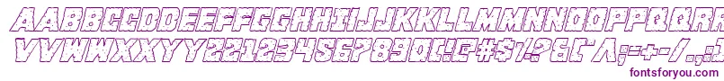 Kcommandoshadowital Font – Purple Fonts on White Background