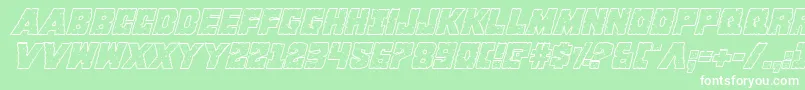 Kcommandoshadowital Font – White Fonts on Green Background