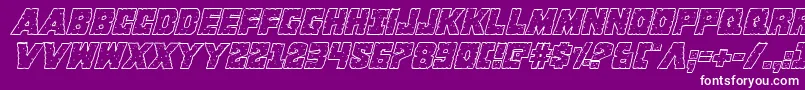 Kcommandoshadowital Font – White Fonts on Purple Background