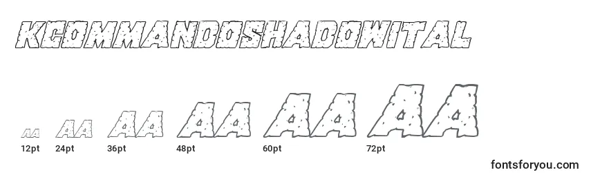 Kcommandoshadowital Font Sizes