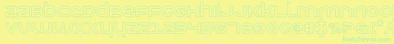 Opilioout Font – Green Fonts on Yellow Background