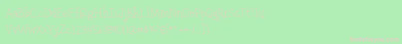 YellowUmbrellaThin Font – Pink Fonts on Green Background