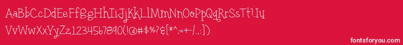 YellowUmbrellaThin Font – White Fonts on Red Background