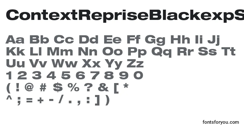 Fuente ContextRepriseBlackexpSsiNormal - alfabeto, números, caracteres especiales