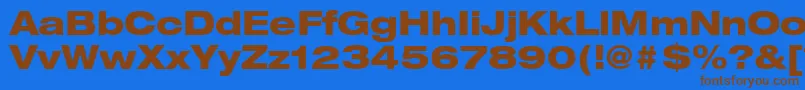 Шрифт ContextRepriseBlackexpSsiNormal – коричневые шрифты на синем фоне