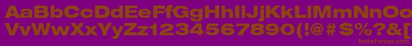 フォントContextRepriseBlackexpSsiNormal – 紫色の背景に茶色のフォント