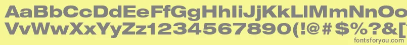 ContextRepriseBlackexpSsiNormal-fontti – harmaat kirjasimet keltaisella taustalla