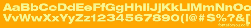 ContextRepriseBlackexpSsiNormal Font – Yellow Fonts on Orange Background