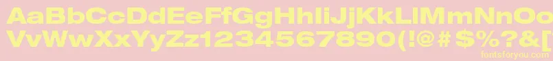 ContextRepriseBlackexpSsiNormal Font – Yellow Fonts on Pink Background