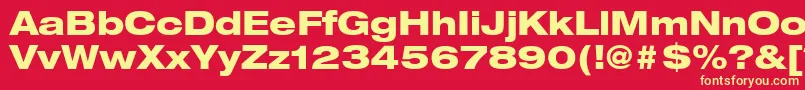 ContextRepriseBlackexpSsiNormal Font – Yellow Fonts on Red Background