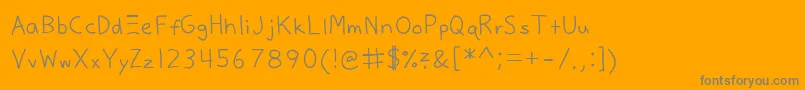 Justy3B Font – Gray Fonts on Orange Background