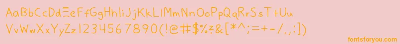 Justy3B Font – Orange Fonts on Pink Background