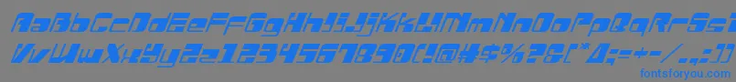 Drosselmeyerexpandital Font – Blue Fonts on Gray Background