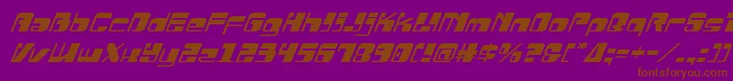 Drosselmeyerexpandital Font – Brown Fonts on Purple Background