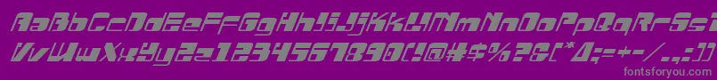フォントDrosselmeyerexpandital – 紫の背景に灰色の文字
