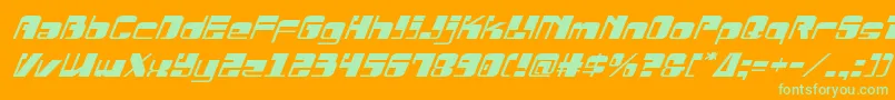 Drosselmeyerexpandital Font – Green Fonts on Orange Background