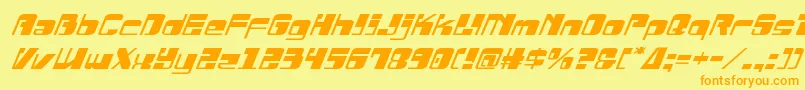 Drosselmeyerexpandital Font – Orange Fonts on Yellow Background
