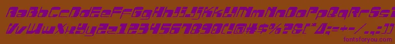 Drosselmeyerexpandital Font – Purple Fonts on Brown Background