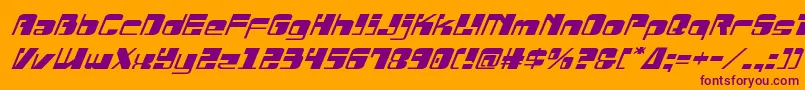 Drosselmeyerexpandital Font – Purple Fonts on Orange Background
