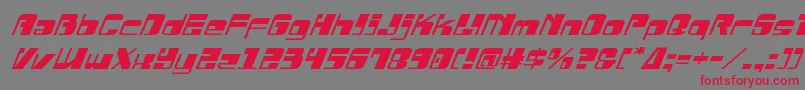 フォントDrosselmeyerexpandital – 赤い文字の灰色の背景