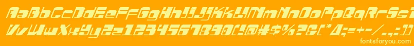 フォントDrosselmeyerexpandital – オレンジの背景に黄色の文字