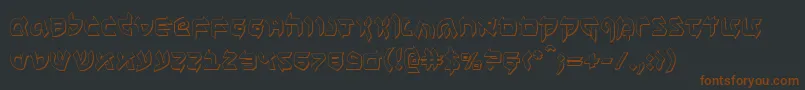 Ben Zion 3D-Schriftart – Braune Schriften auf schwarzem Hintergrund