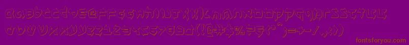 Ben Zion 3D-Schriftart – Braune Schriften auf violettem Hintergrund