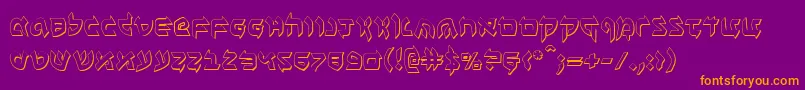 Ben Zion 3D Font – Orange Fonts on Purple Background