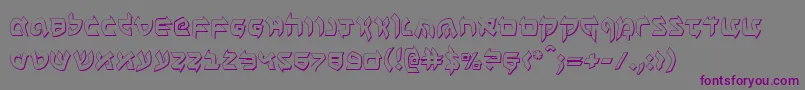 Ben Zion 3D-Schriftart – Violette Schriften auf grauem Hintergrund