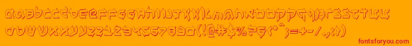 Ben Zion 3D Font – Red Fonts on Orange Background