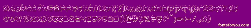 Ben Zion 3D Font – Yellow Fonts on Purple Background