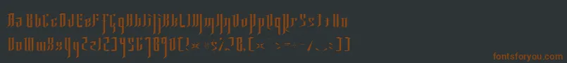 YsgarthNormal Font – Brown Fonts on Black Background