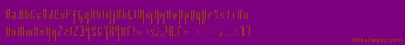 YsgarthNormal Font – Brown Fonts on Purple Background