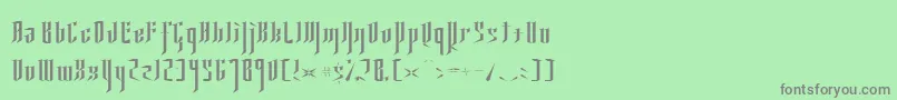 フォントYsgarthNormal – 緑の背景に灰色の文字