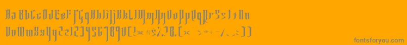 フォントYsgarthNormal – オレンジの背景に灰色の文字