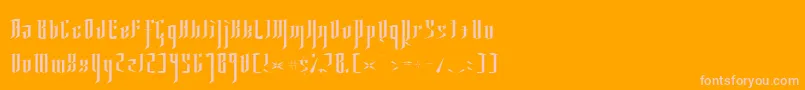 YsgarthNormal Font – Pink Fonts on Orange Background